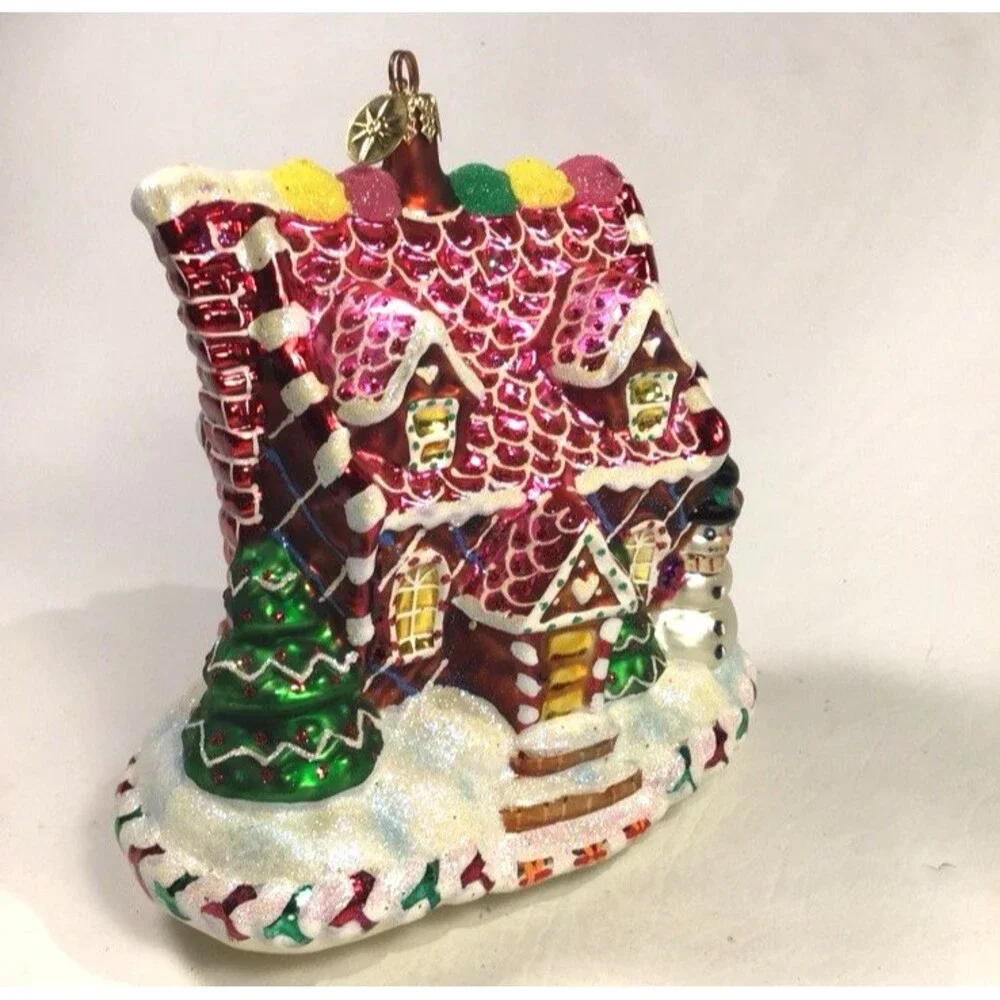 Vintage Christopher Radko “Sugar Chateau” Mouth-blown Glass Ornament